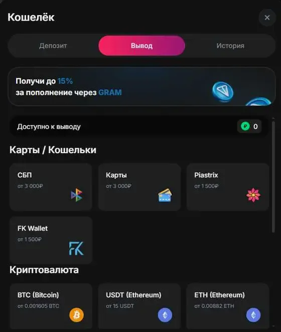Вывод денег из Sneket casino — пороги и сроки выплат